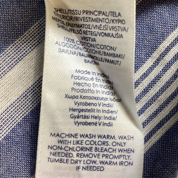 Chaps Cotton Blue & White Striped Shirt Women's Sz XL #253i - Picture 7 of 7